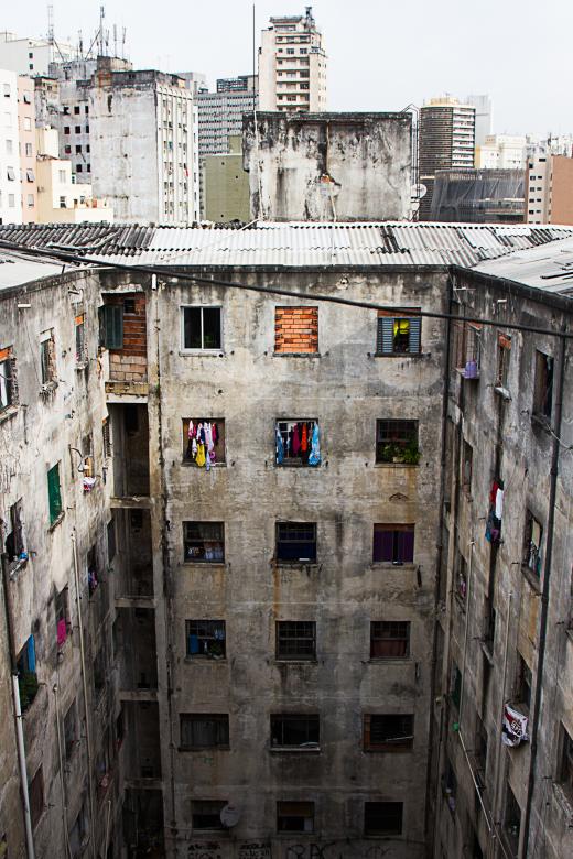 photo of crowded buildings in a deteriorated part of the city